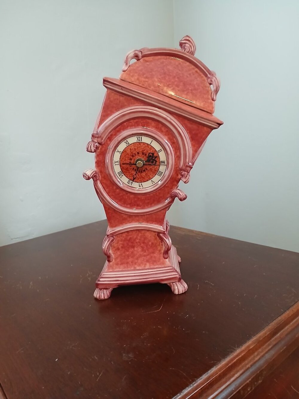 Vintage Paul Cardew "Design in Time" Pink Ceramic Clock